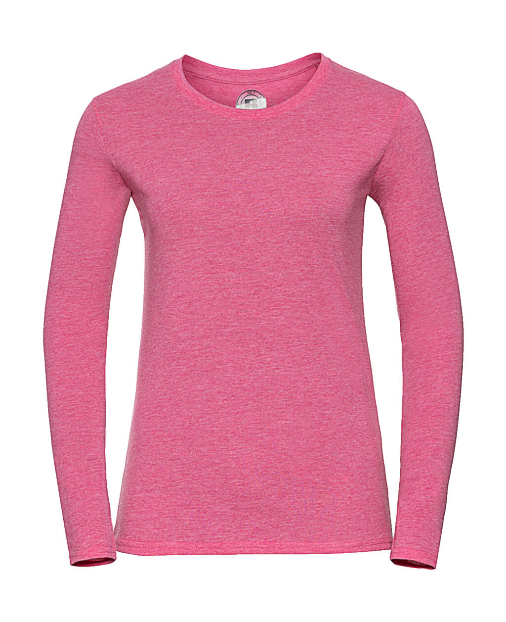 Camiseta feminina de manga comprida HD - 2P - Rosa mesclado