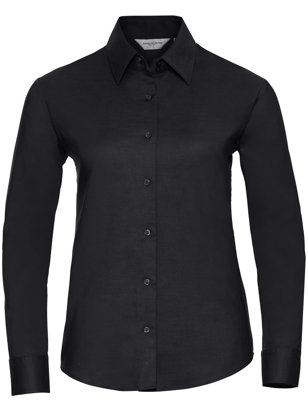 Camisa Oxford feminina de manga comprida e corte impecável - 36 - Preto
