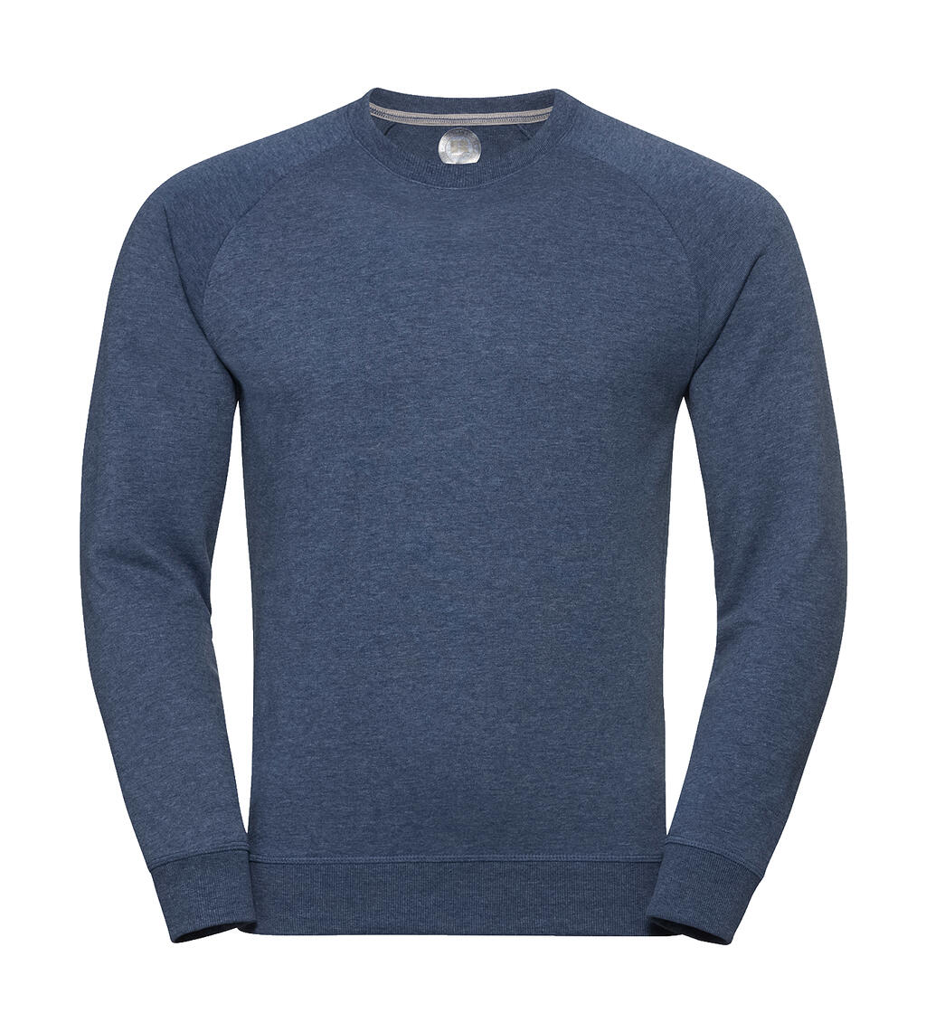 Moletom Raglan HD Masculino em Tecido French Terry - N9 - Azul Marinho Brilhante Mesclado