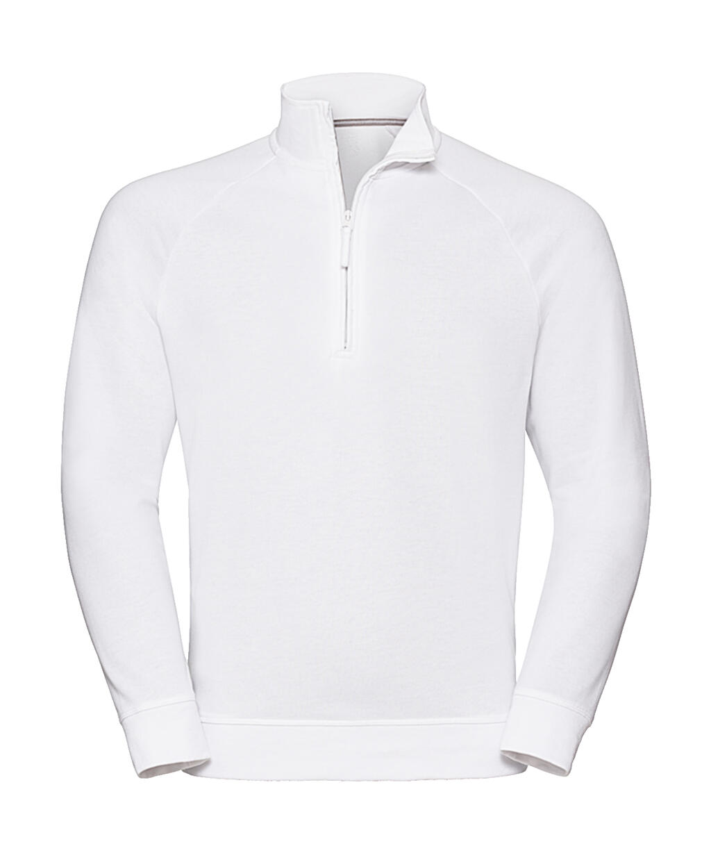 Moletom masculino HD French Terry com zíper 1/4 - 30 - Branco