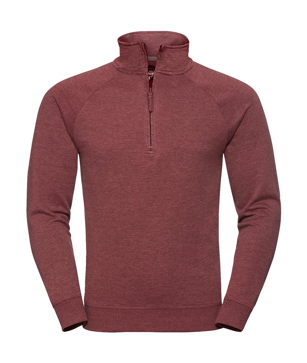 Moletom masculino HD French Terry com zíper 1/4 - MM - Marrom Marrom