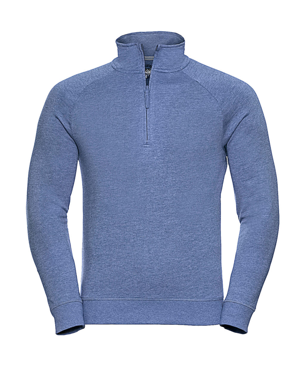 Moletom masculino HD French Terry com zíper 1/4 - M3 - Azul Marl