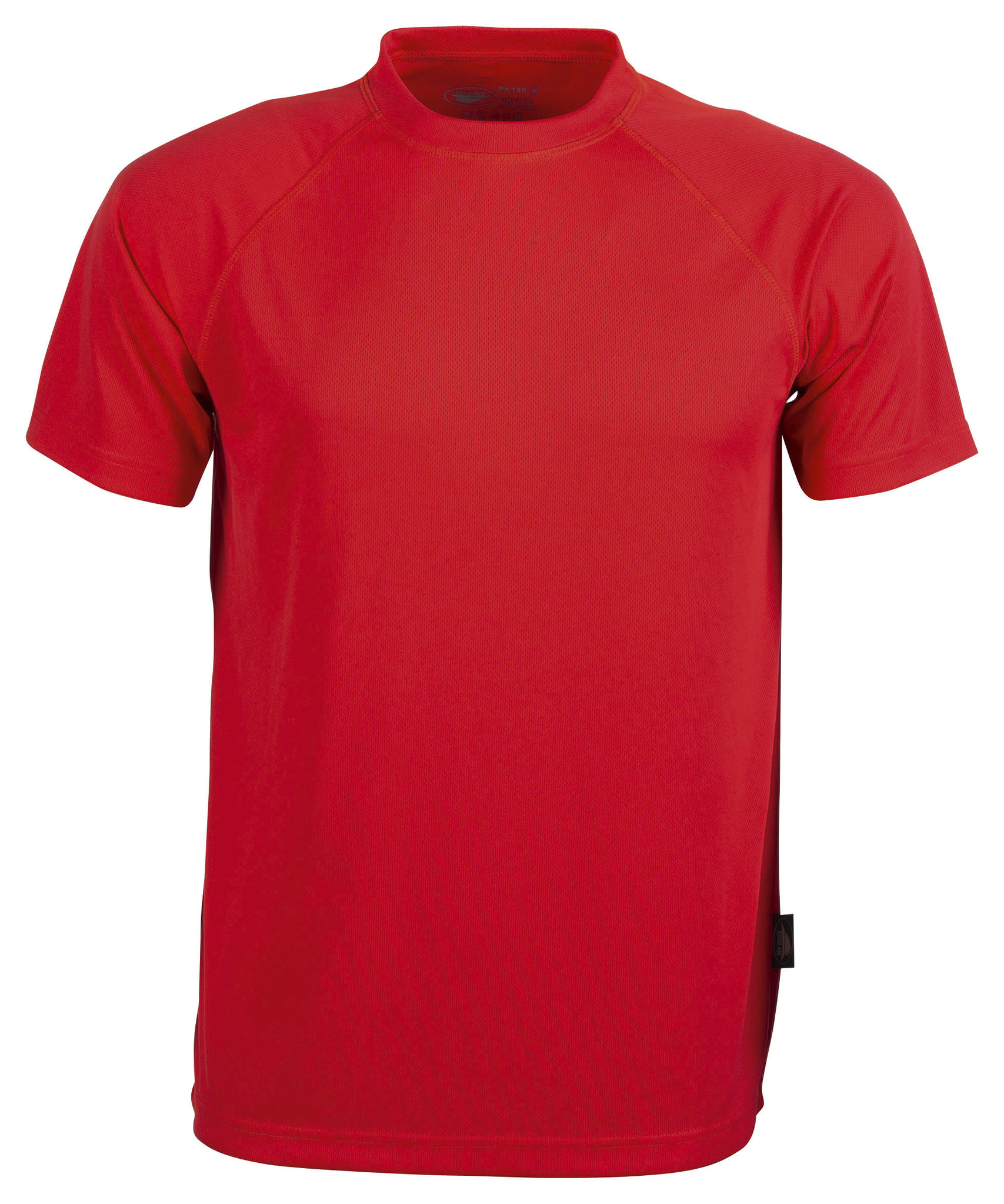 Camisa esportiva Firstee de manga curta com gola redonda - RD - Vermelho