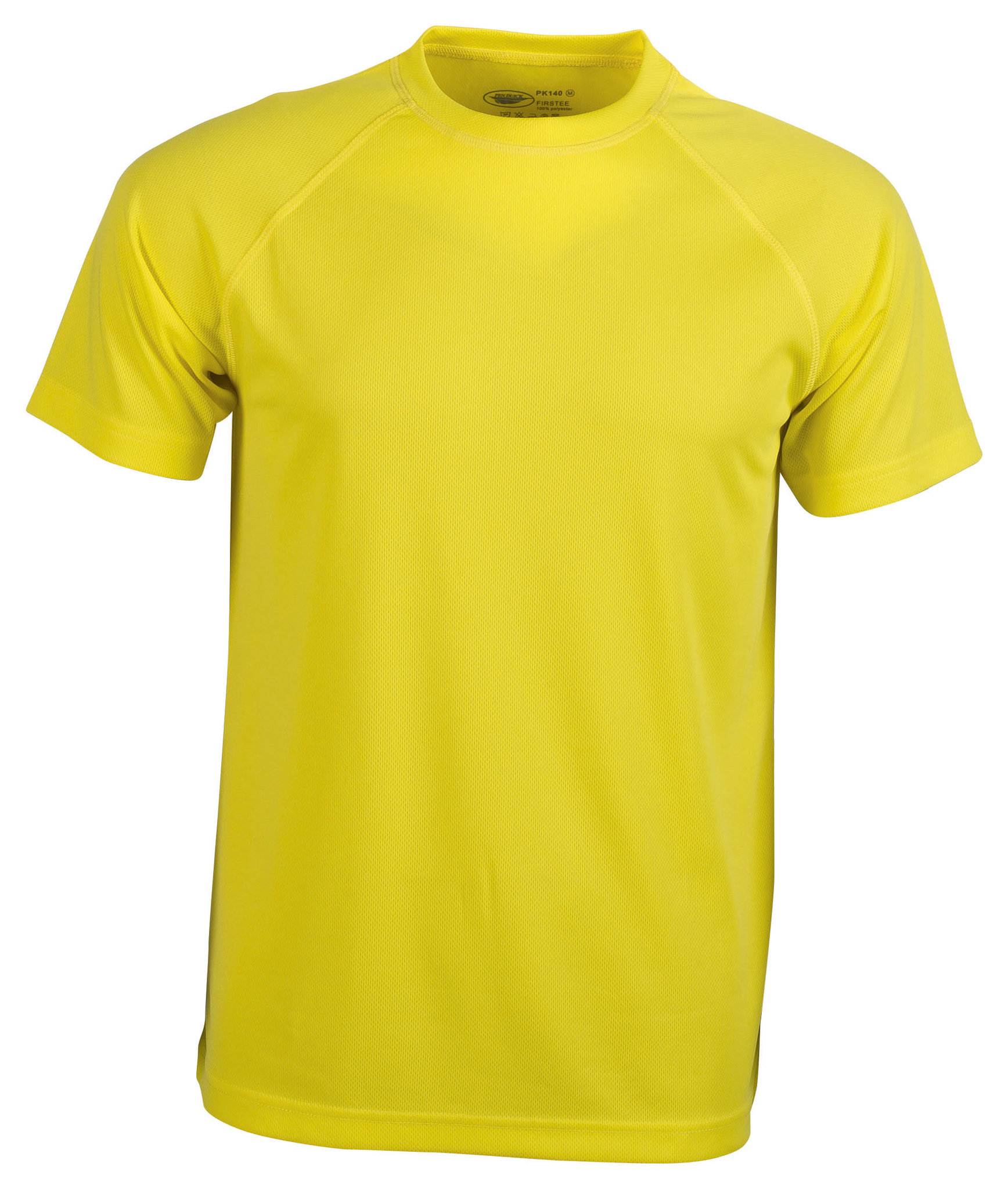 Camisa esportiva Firstee de manga curta com gola redonda - YE - Amarelo Fluorescente