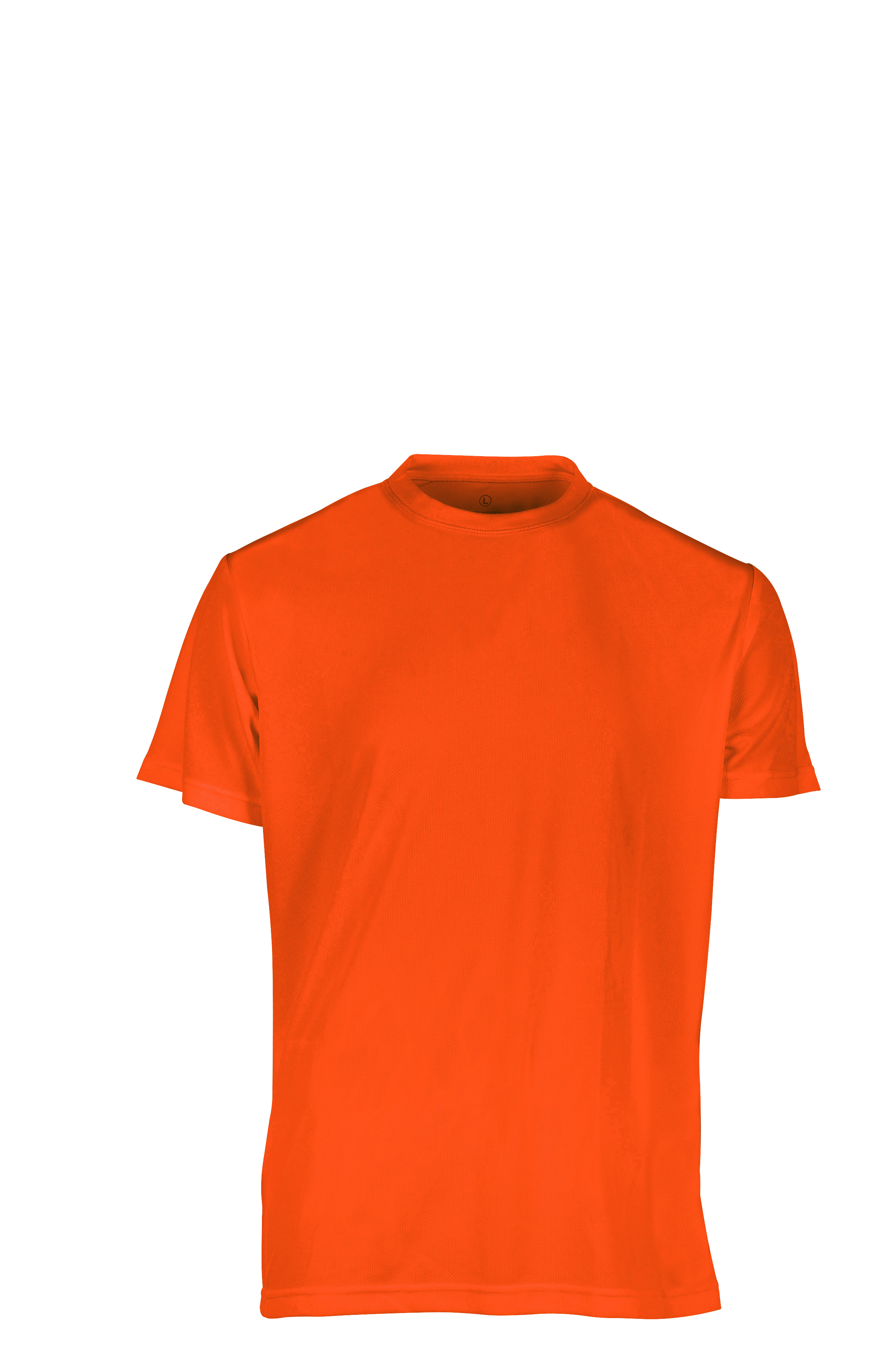 Camiseta esportiva de manga curta e gola redonda - OR - Laranja
