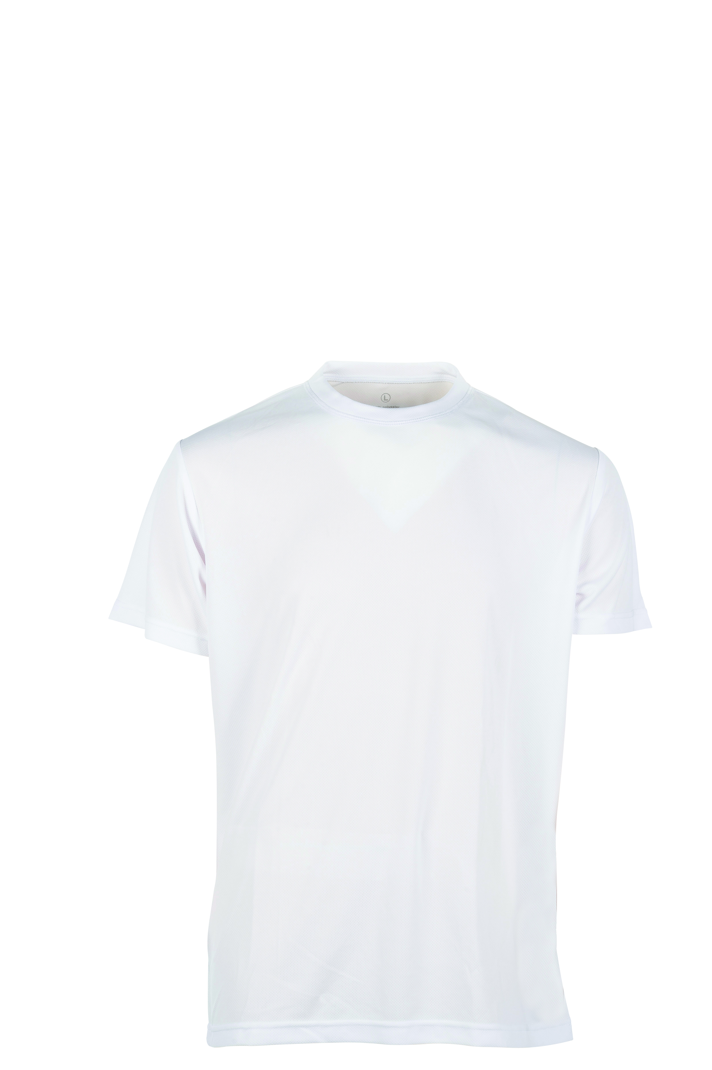 Camiseta esportiva de manga curta e gola redonda - WH - Branco/Titânio