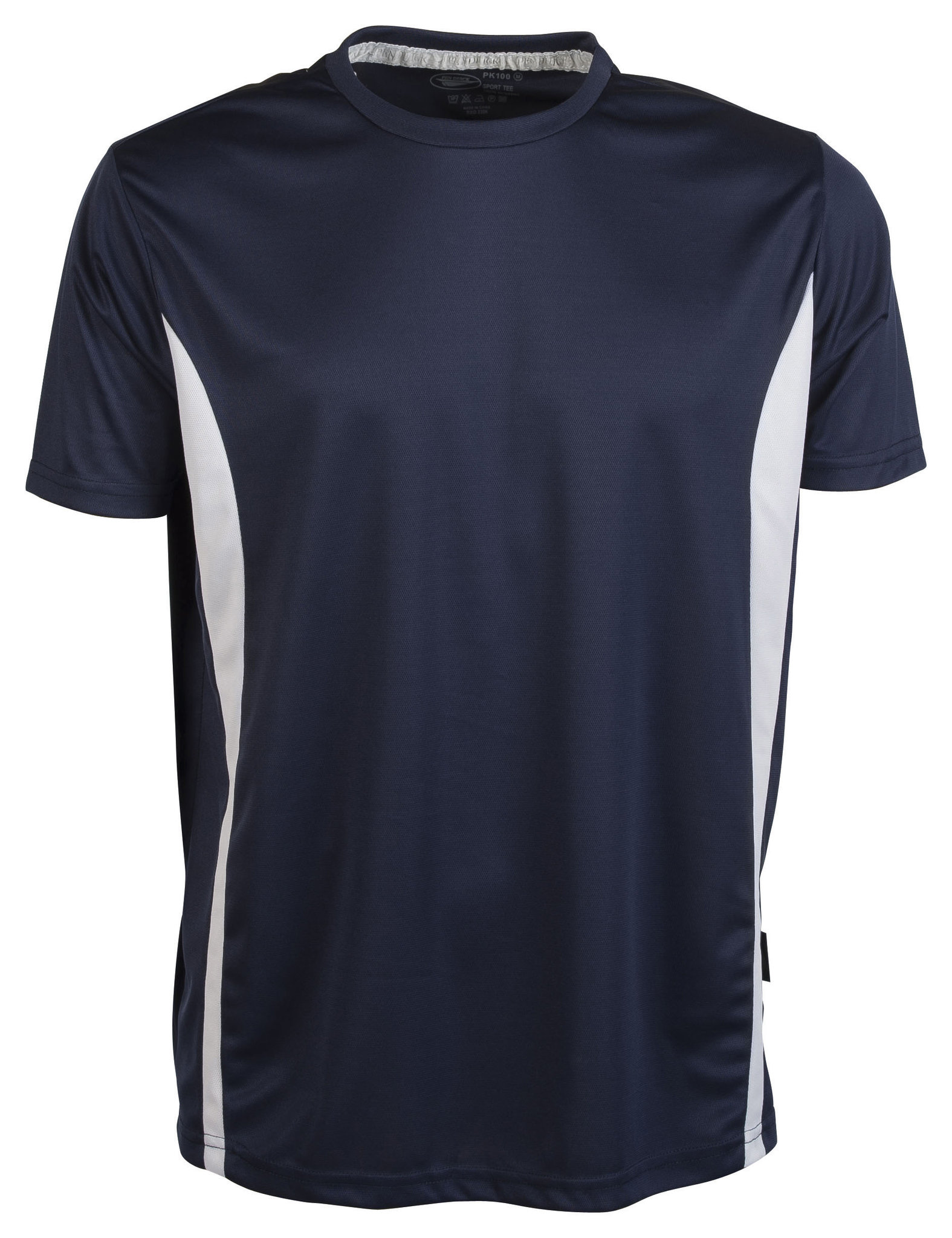Camiseta esportiva de manga curta com contraste - NY - Marinha