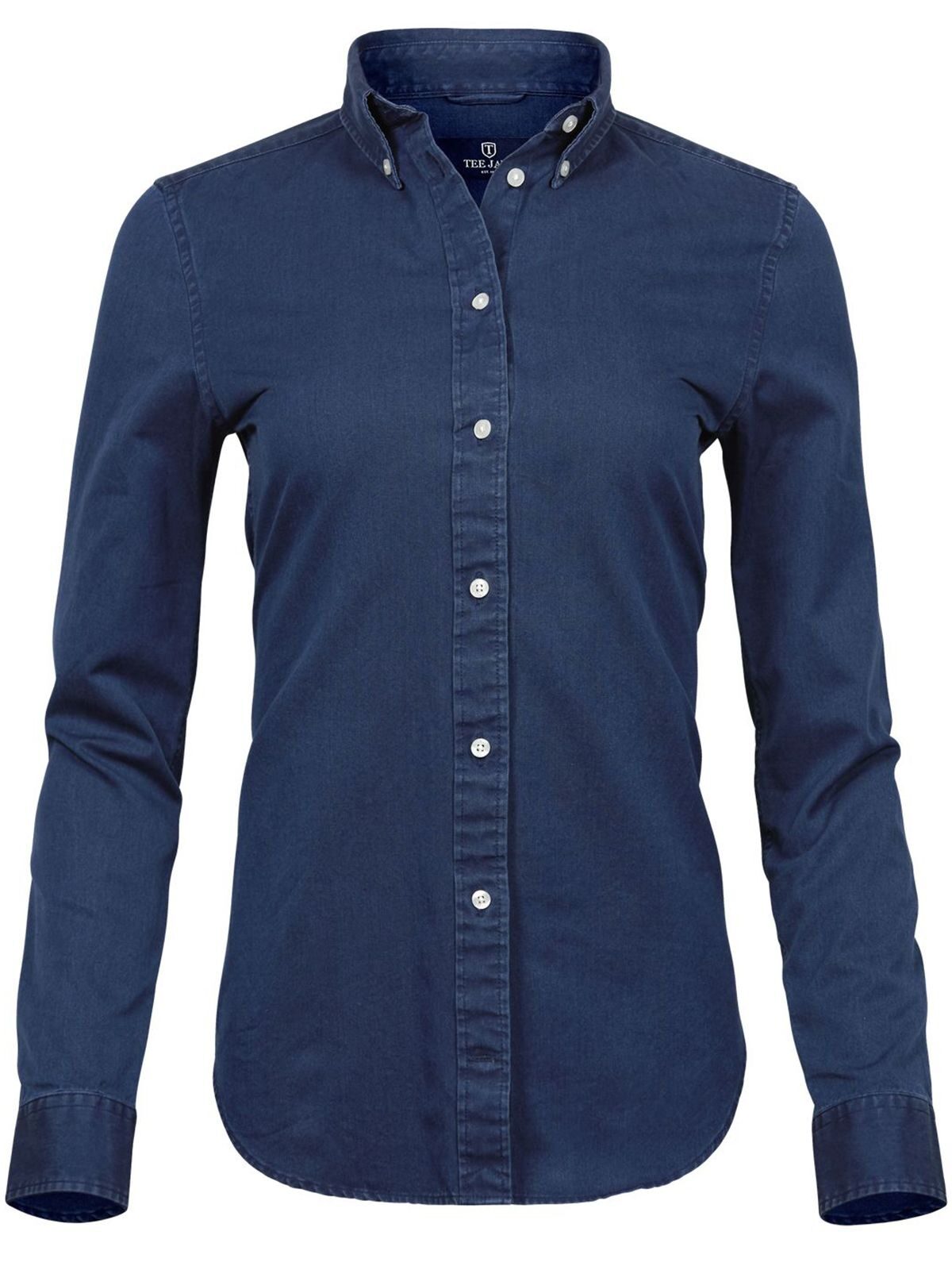 Camisa feminina casual de sarja - Índigo