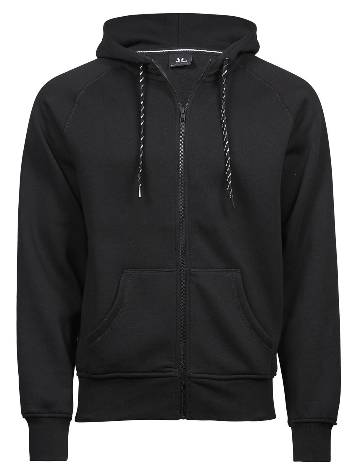 Casaco masculino com capuz e zíper frontal. - BLK - Preto