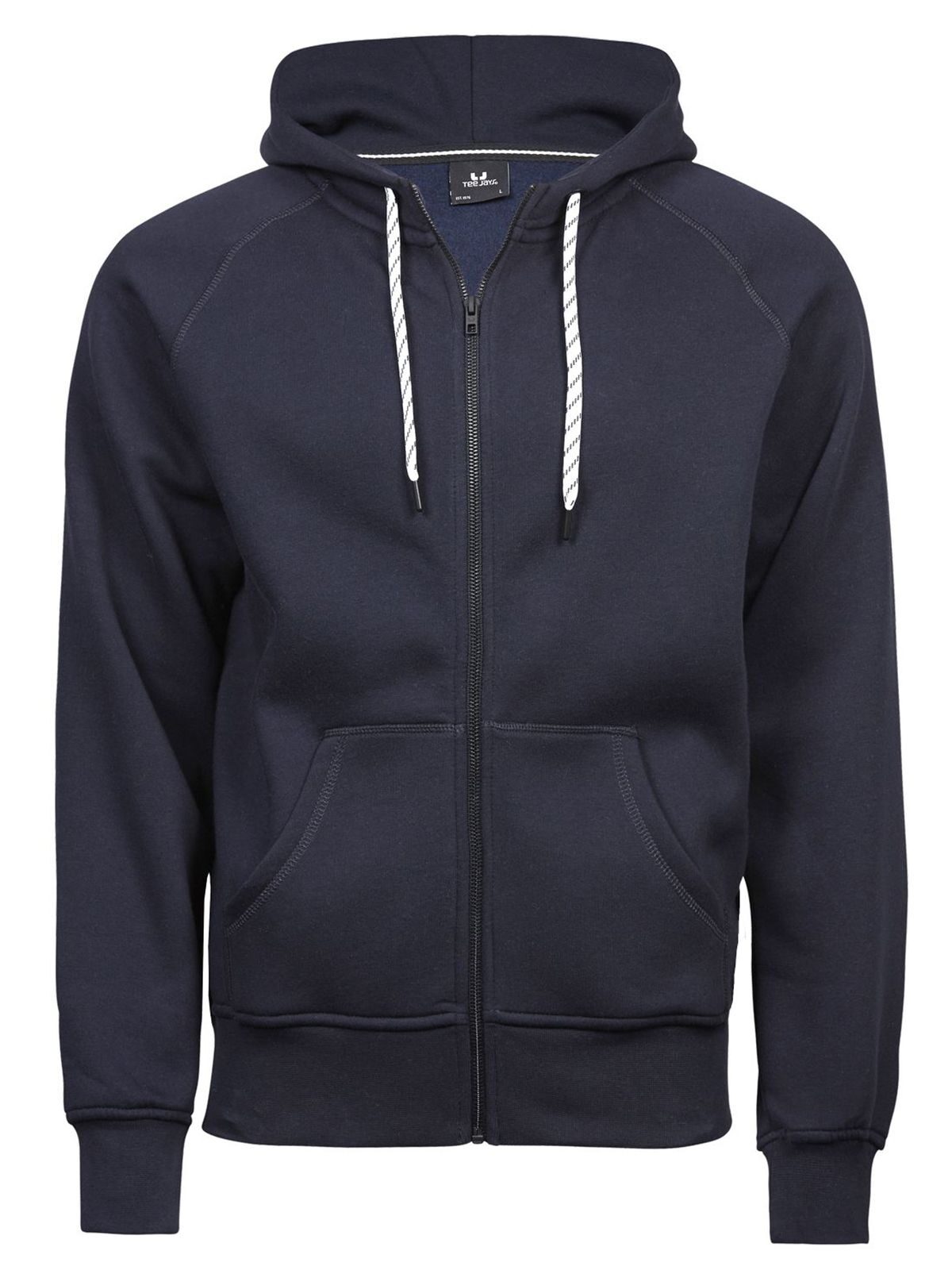 Casaco masculino com capuz e zíper frontal. - NVY - Marinha