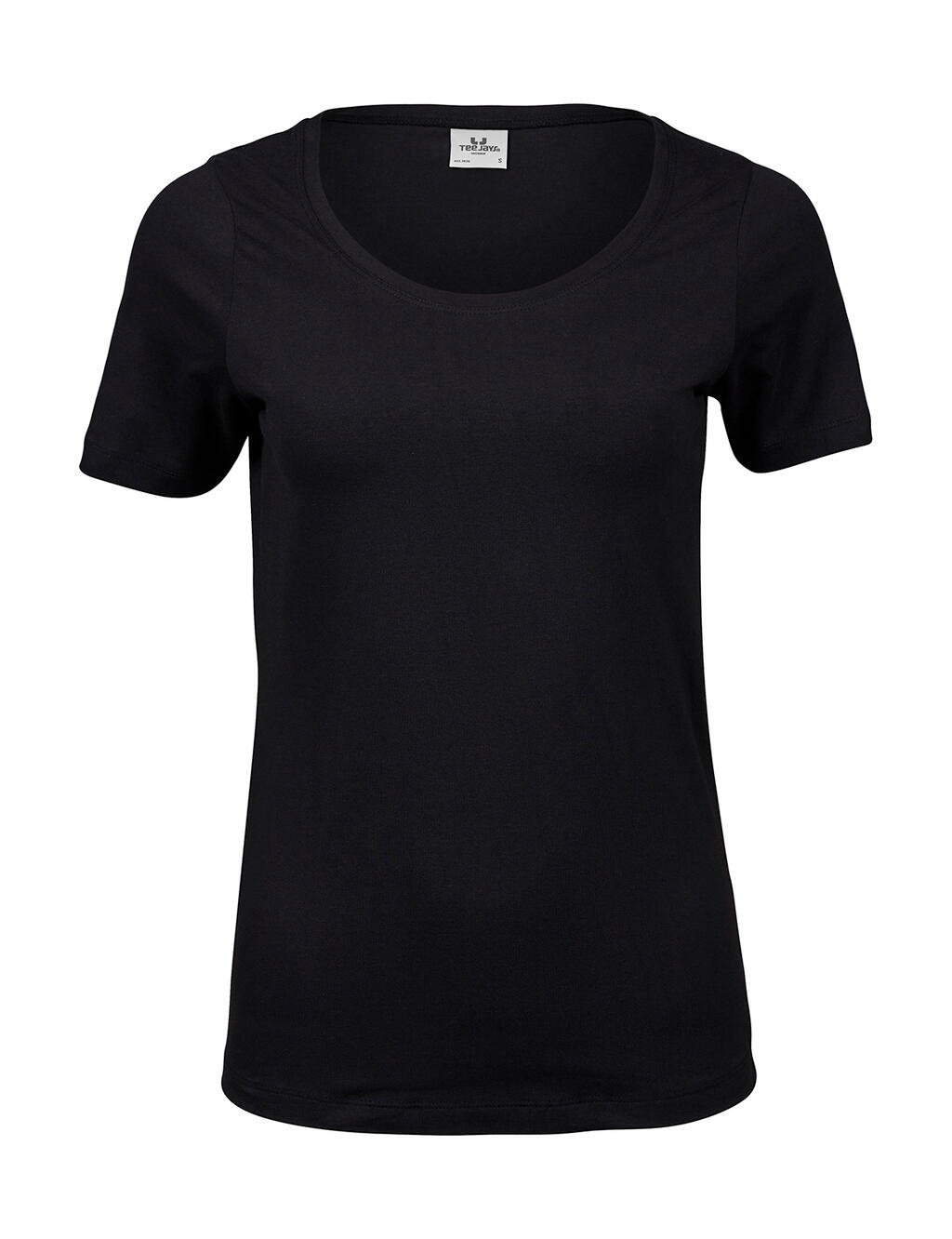 Camiseta feminina de tecido elástico - 101 - Preto
