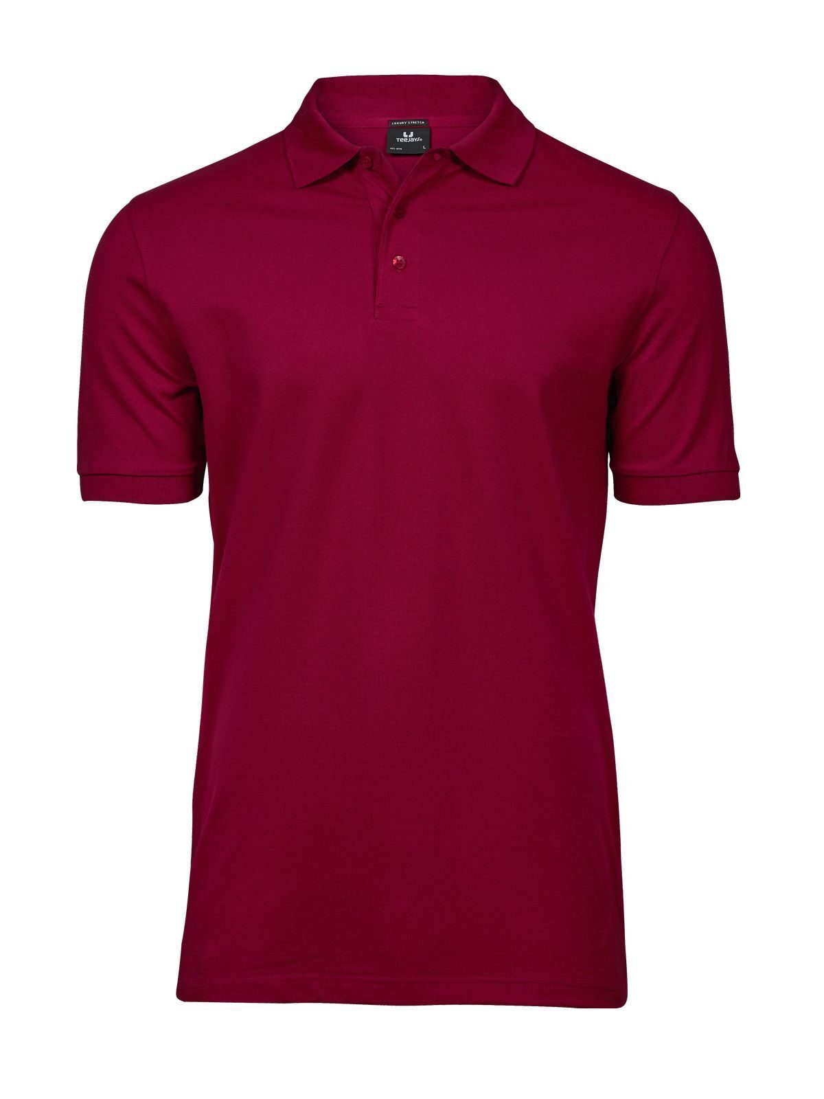 Polo de luxo elástica para homem - Vermelho profundo