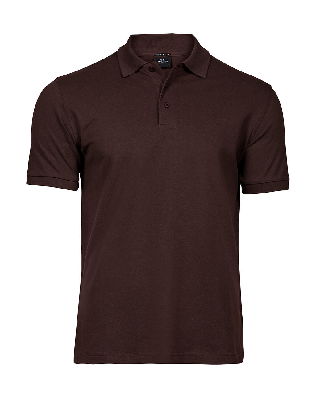 Polo de luxo elástica para homem - Chocolate