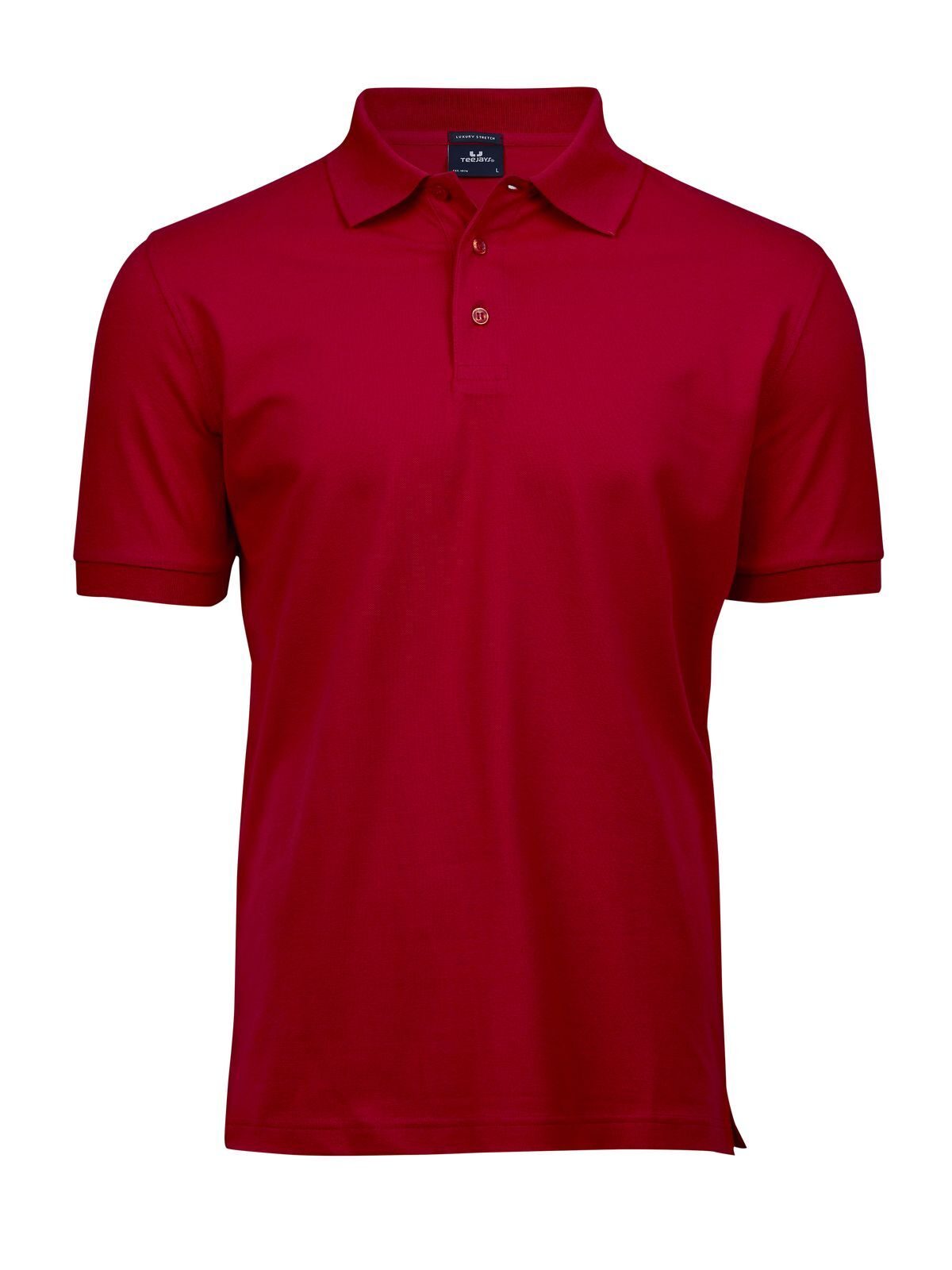 Polo de luxo elástica para homem - Vermelho