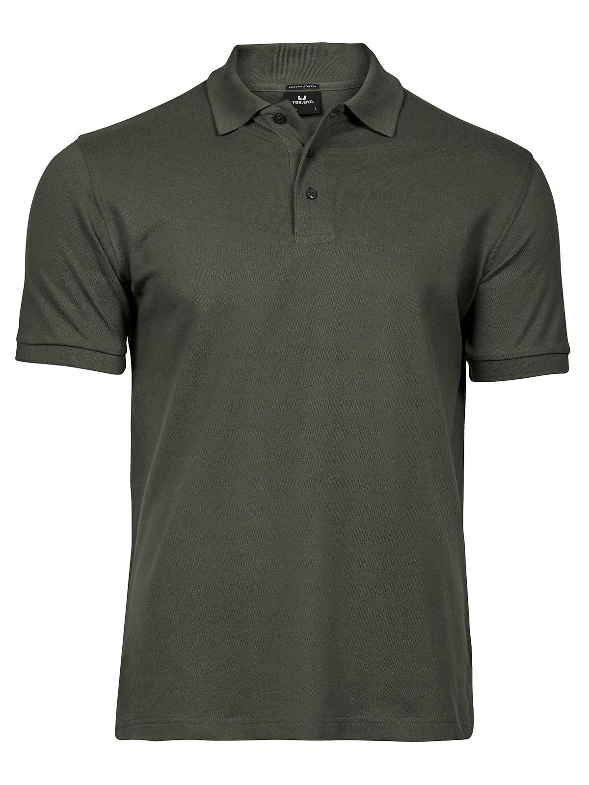 Polo de luxo elástica para homem - Verde escuro