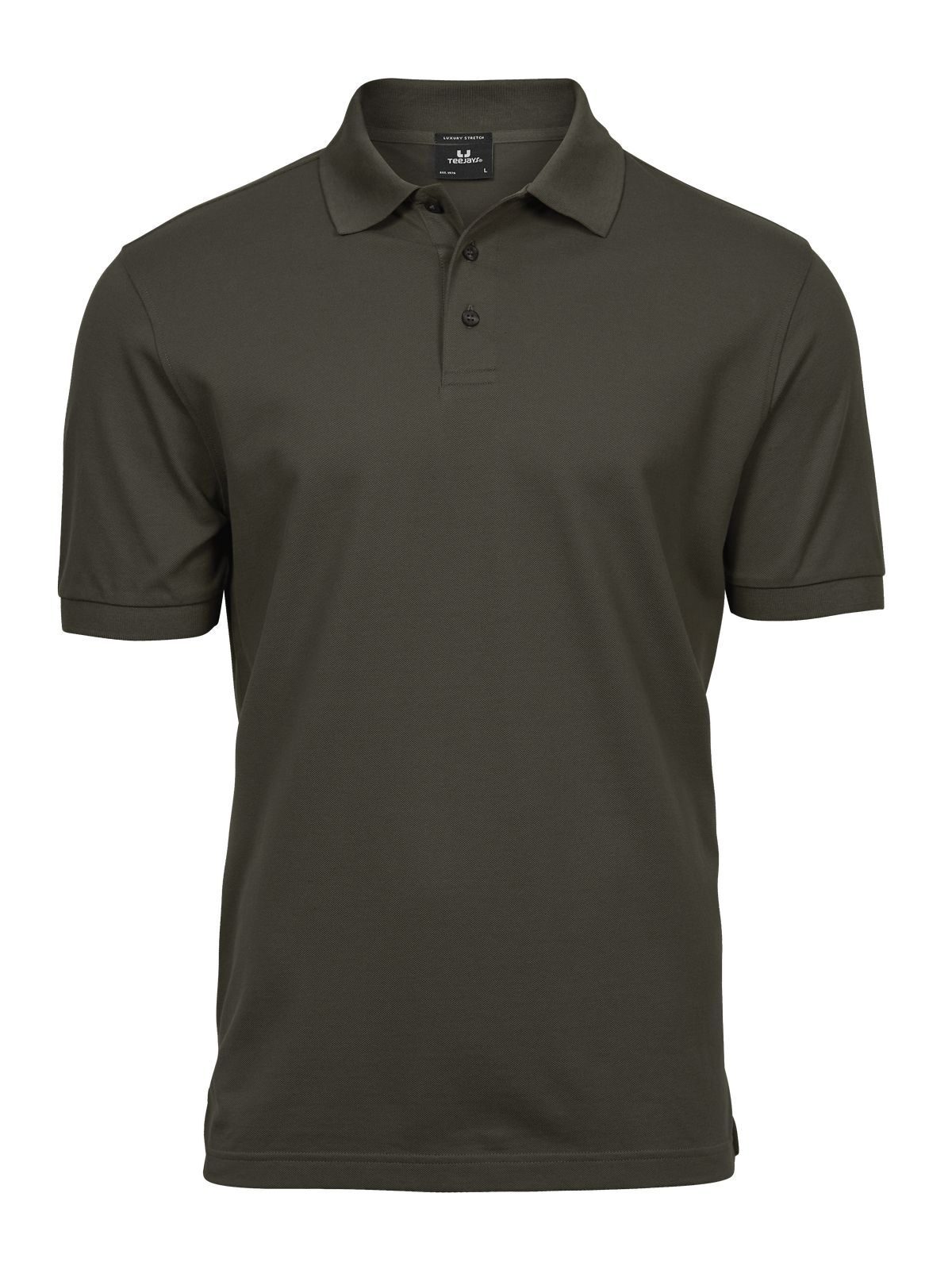 Polo de luxo elástica para homem - Verde Oliva Escuro