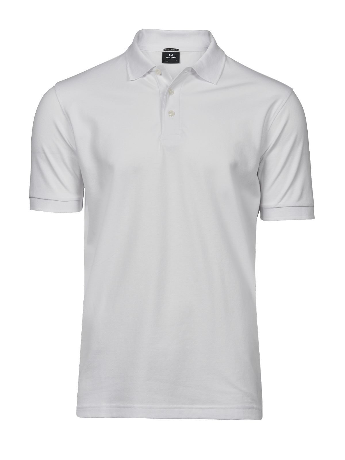 Polo de luxo elástica para homem - WHT - Branco