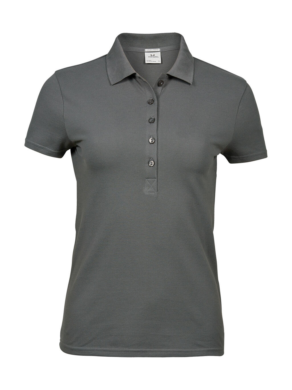 Polo feminino de luxo com elastano - Cinza Pó