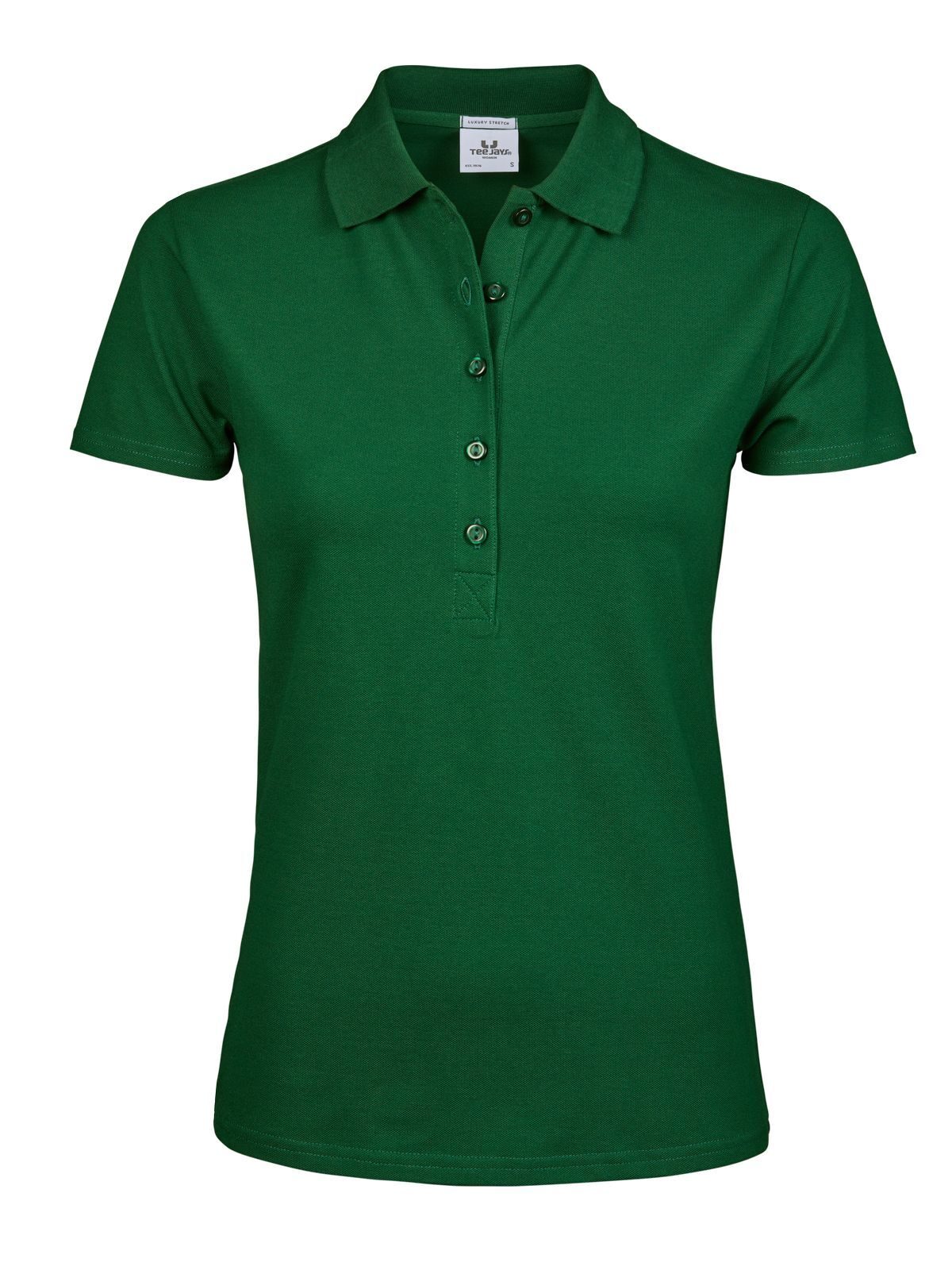Polo feminino de luxo com elastano - Verde Floresta