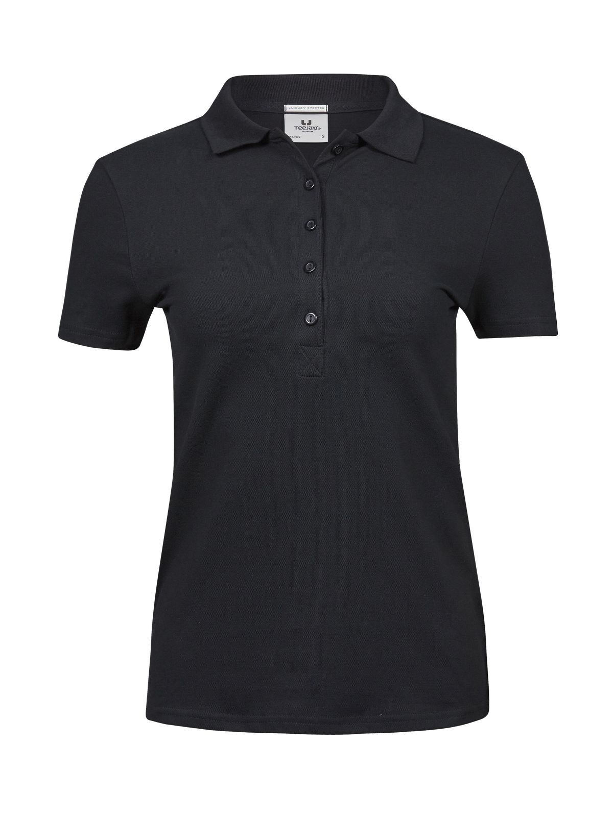 Polo feminino de luxo com elastano - BLK - Preto