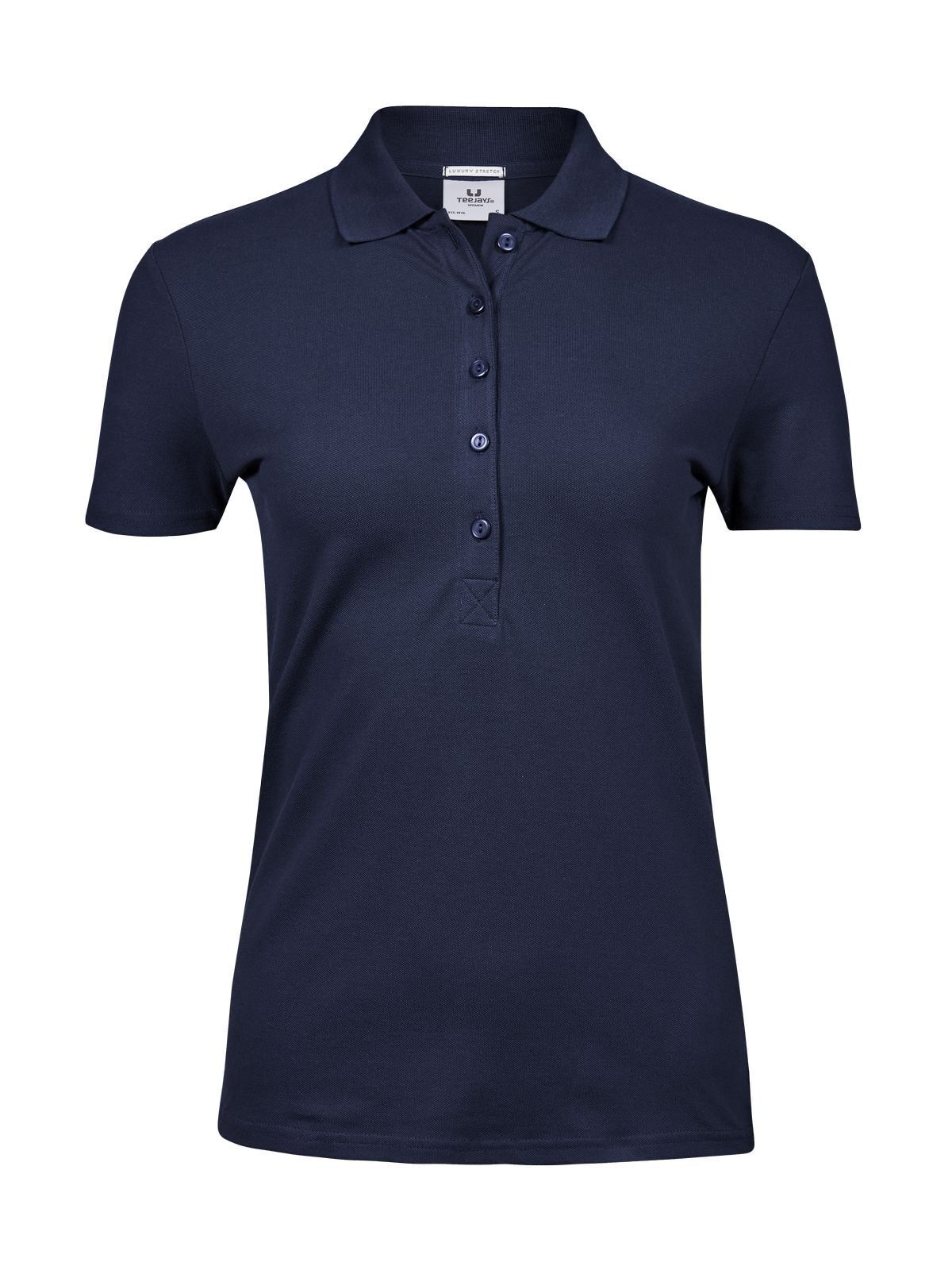 Polo feminino de luxo com elastano - NVY - Marinha