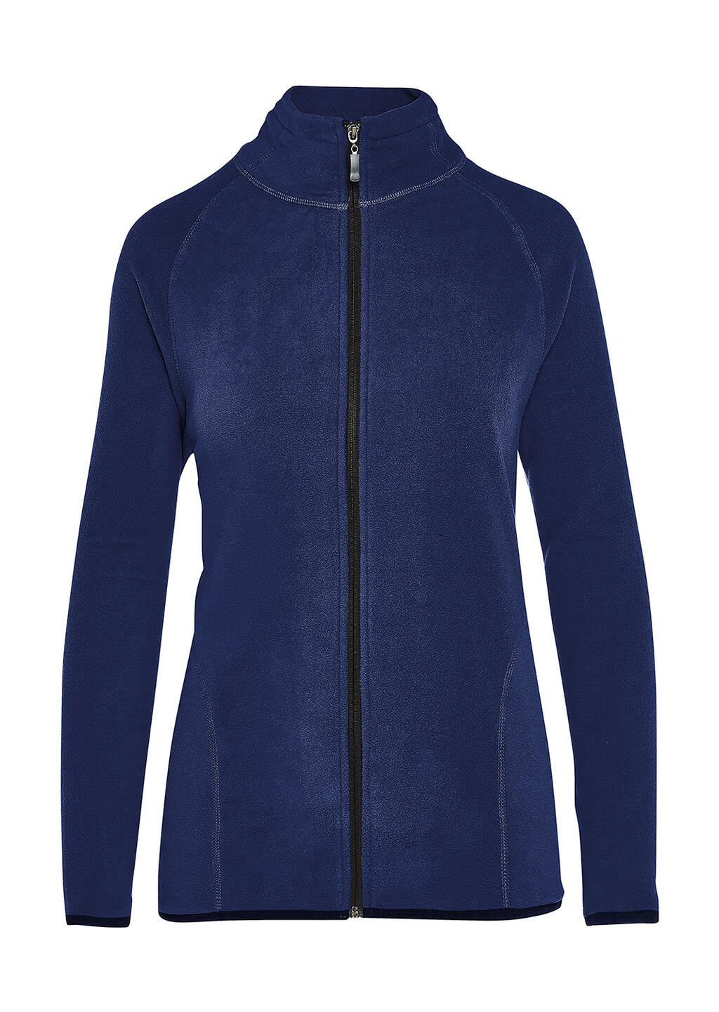 Blusa feminina de microfibra Signature com zíper frontal completo e sem etiqueta. - 200 - Azul Marinho Escuro
