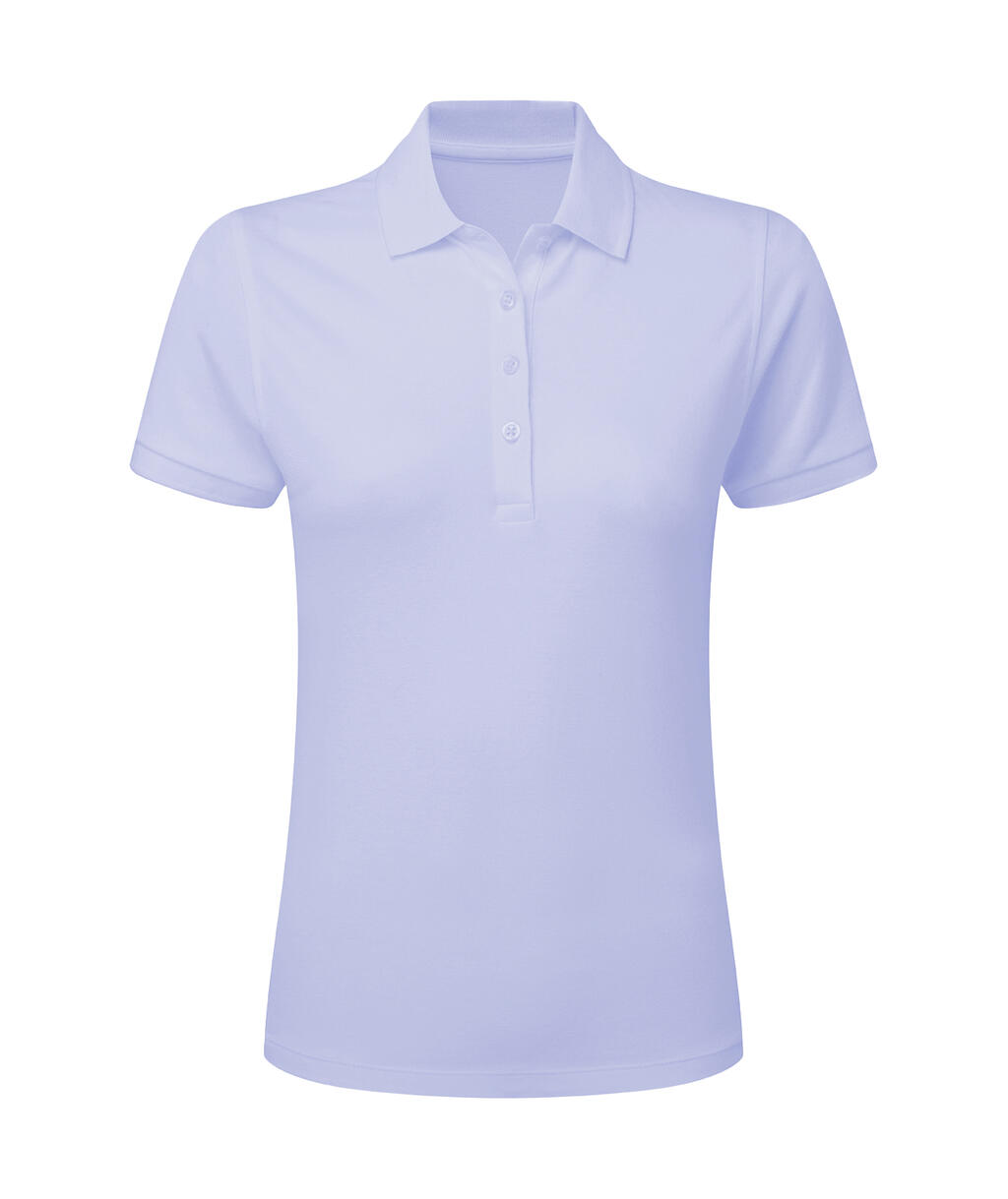 Camisa polo feminina stretch sem etiqueta da marca - 318 - ÁGUA AZUL