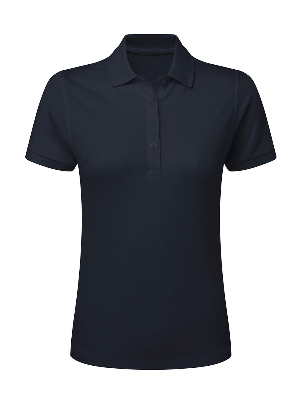 Camisa polo feminina stretch sem etiqueta da marca - 200 - Azul Marinho Escuro