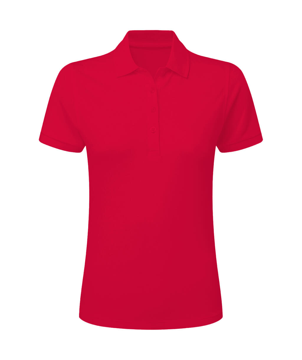 Camisa polo feminina stretch sem etiqueta da marca - 400 - Vermelho