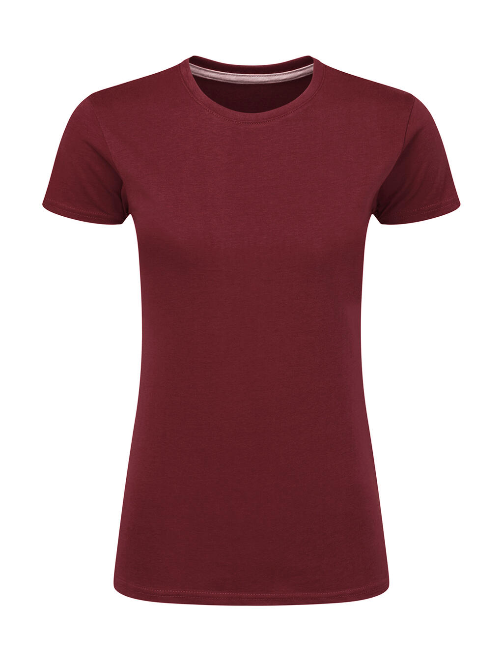 Camiseta feminina Signature sem etiqueta - 448 - Borgonha