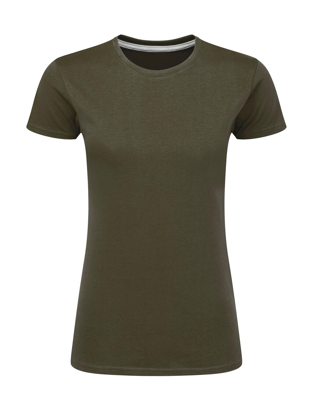 Camiseta feminina Signature sem etiqueta - 506 - Verde Militar