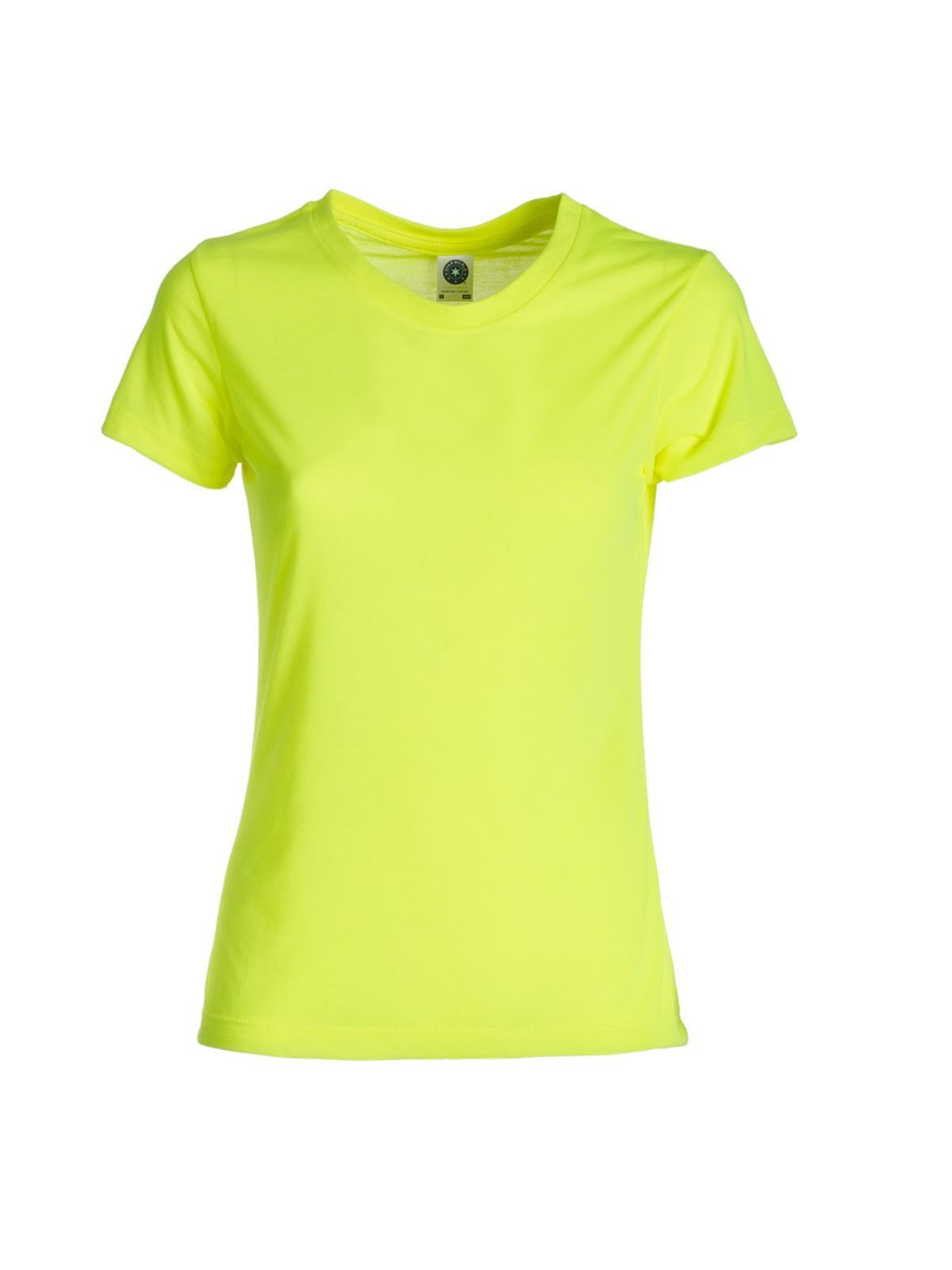 Camiseta feminina de performance - 64 - Amarelo fluorescente