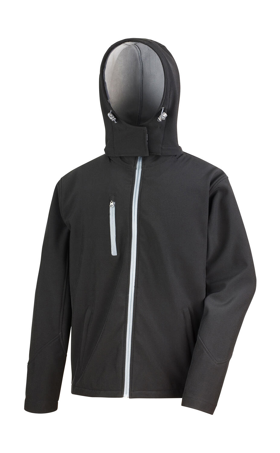 Jaqueta Softshell TX Performance com Capuz - BKGY - Preto/Cinza