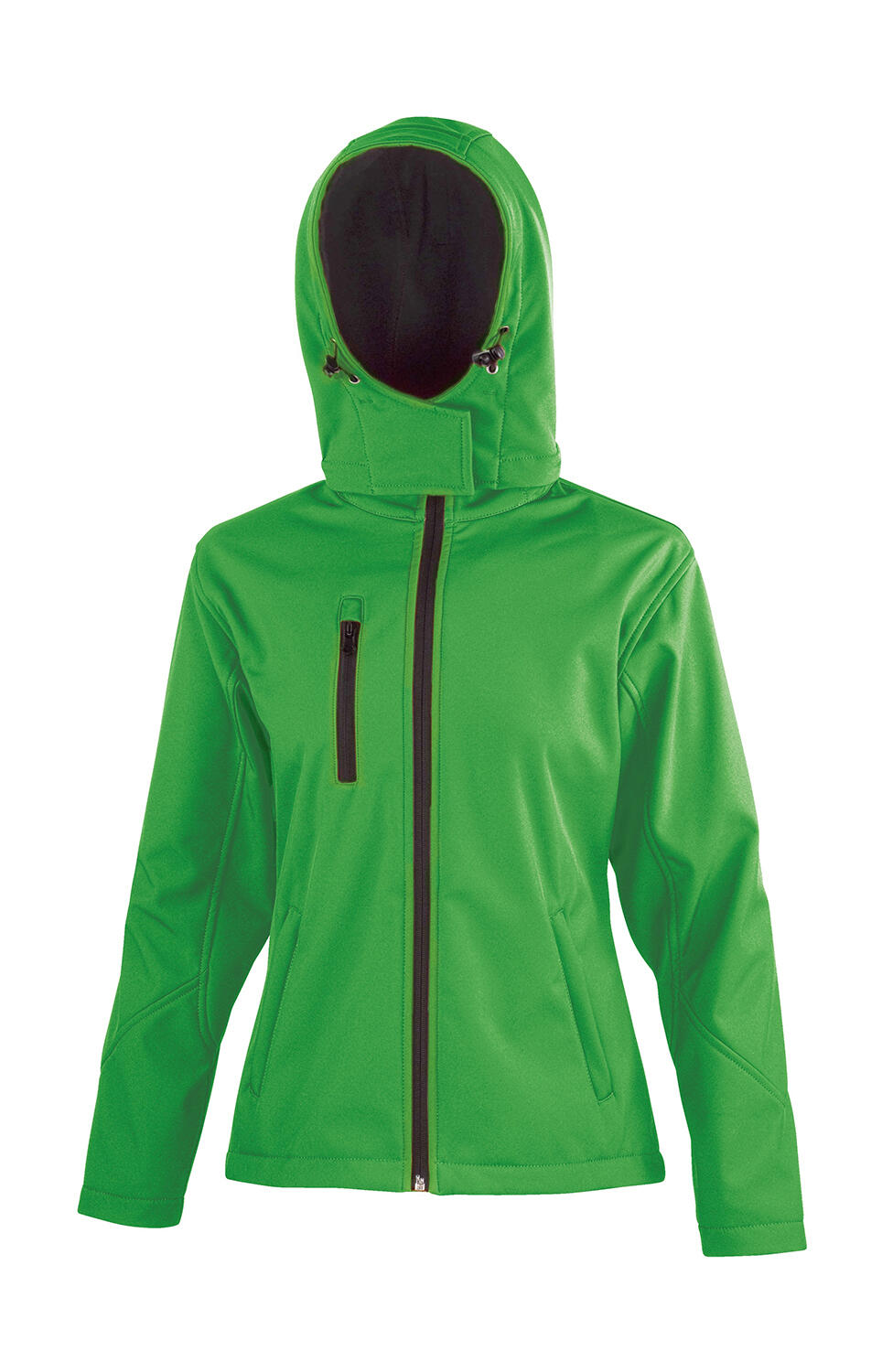 Jaqueta Softshell Feminina TX Performance com Capuz - GNBK - Verde Vivo/Preto