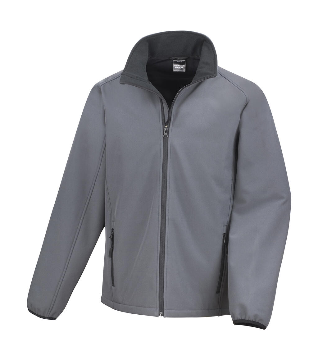 Jaqueta Softshell para Imprimir - 188 - Carvão/Preto