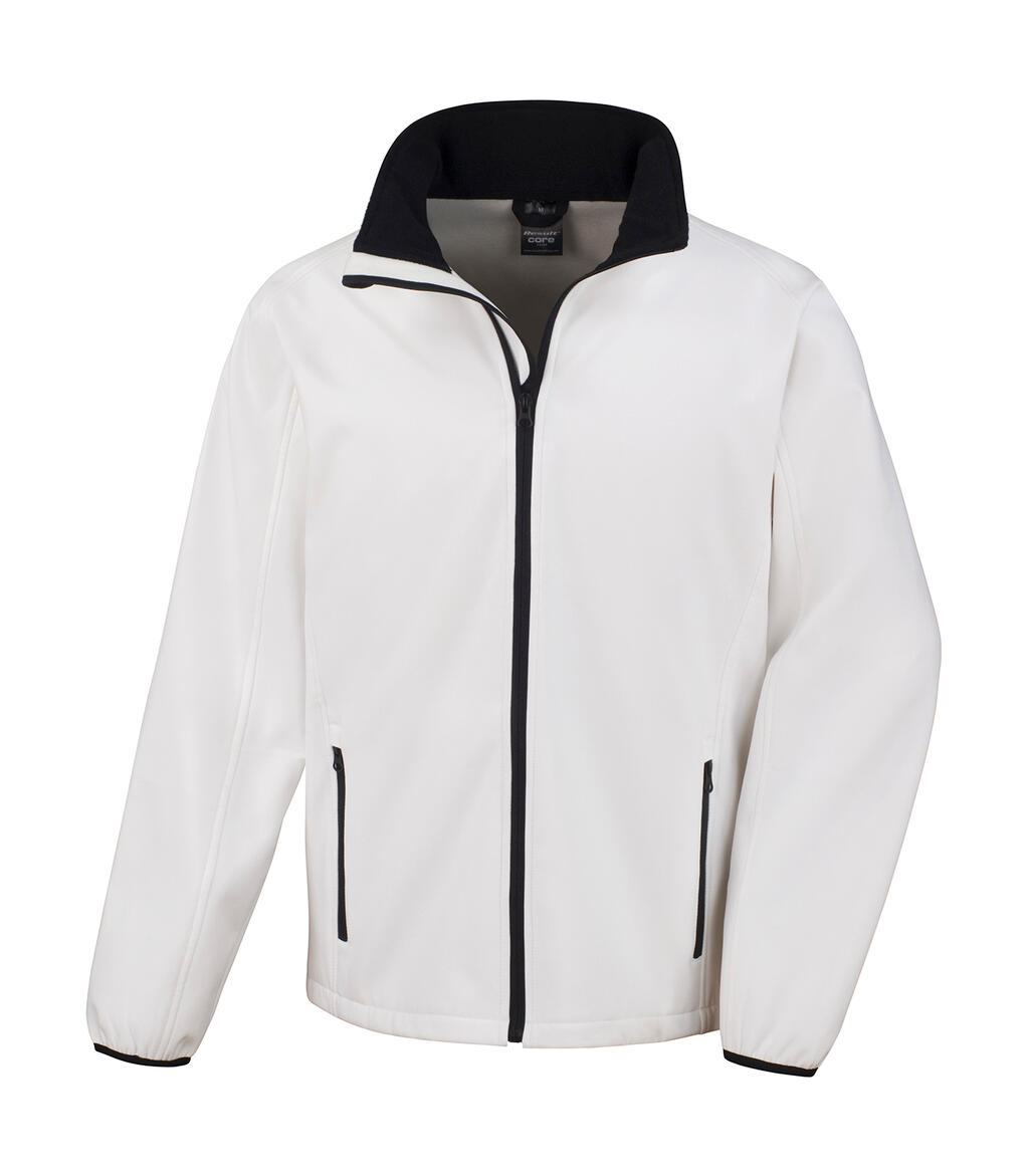 Jaqueta Softshell para Imprimir - 056 - Branco/Preto