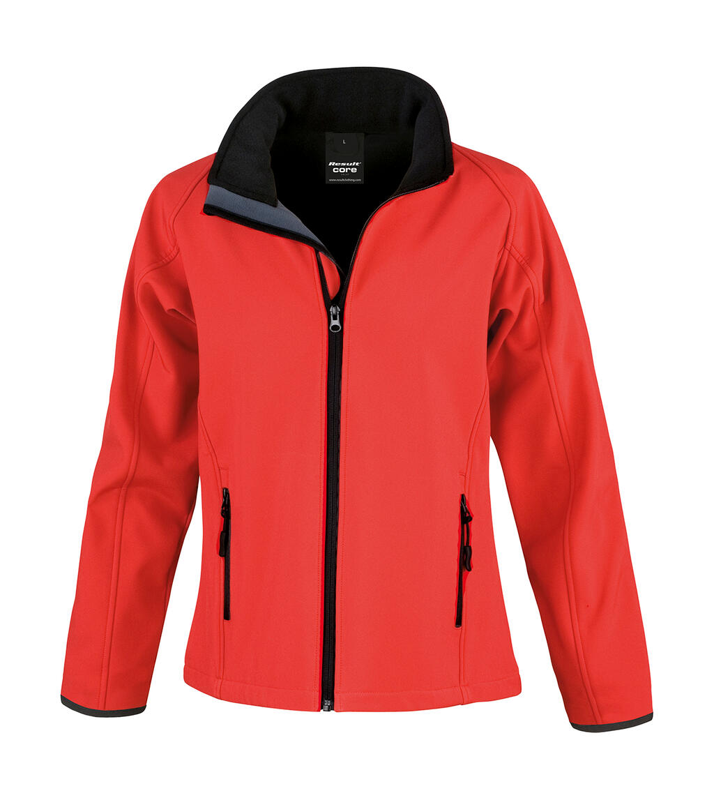 Jaqueta Softshell Feminina para Imprimir - RDBK - Vermelho/Preto