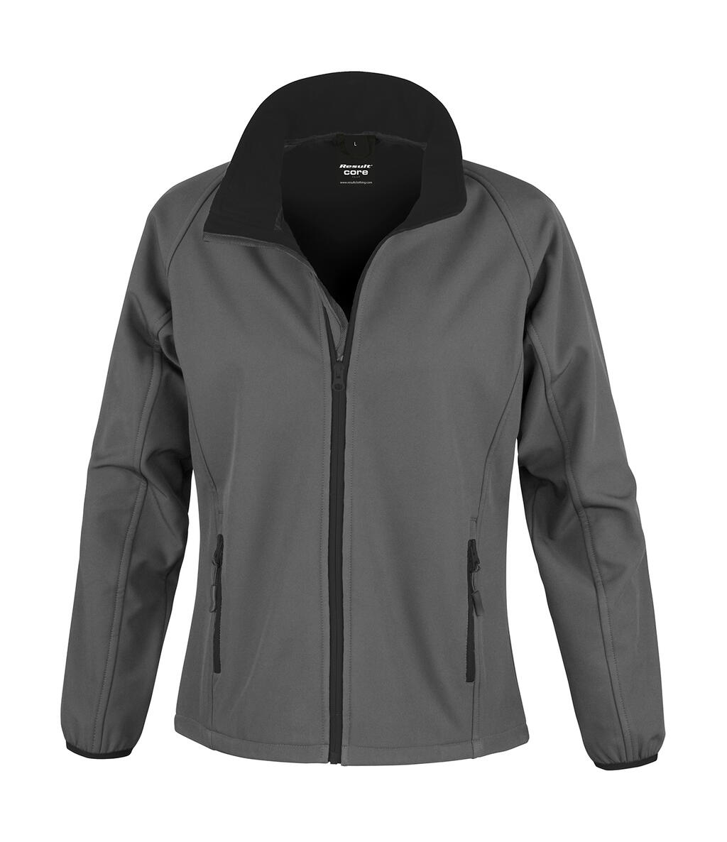 Jaqueta Softshell Feminina para Imprimir - 188 - Carvão/Preto