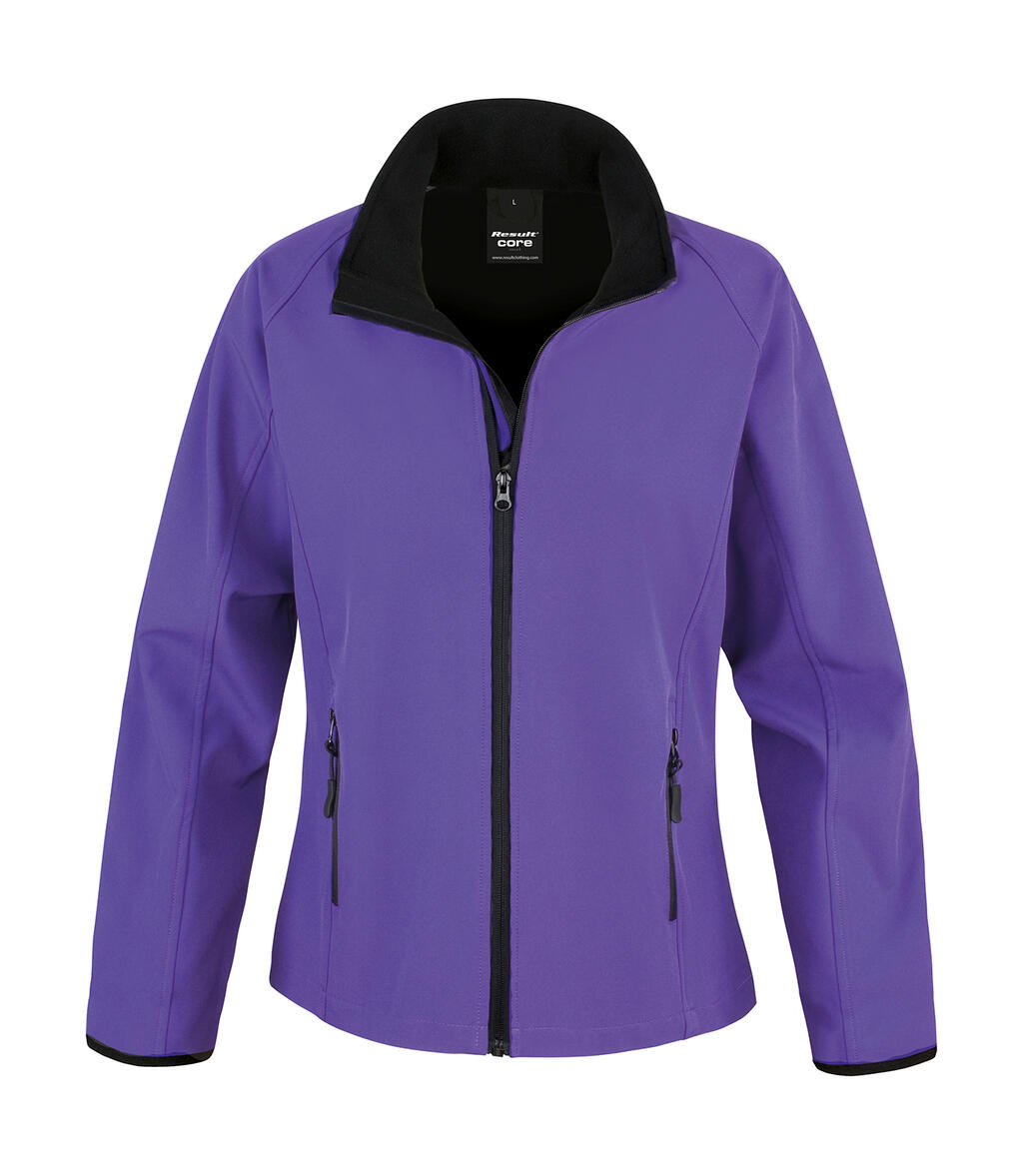 Jaqueta Softshell Feminina para Imprimir - 371 - Roxo/Preto