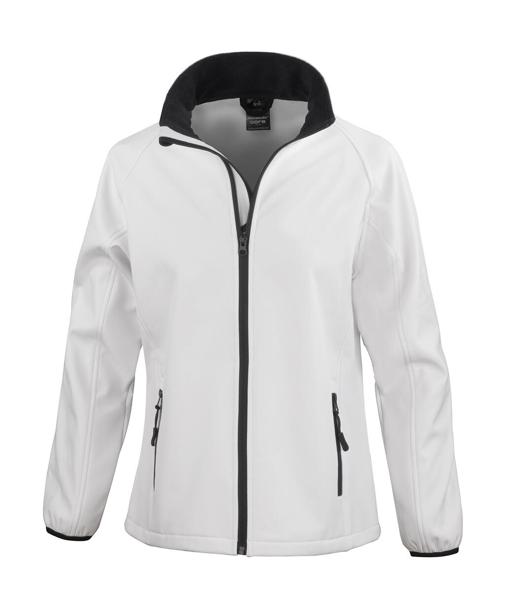 Jaqueta Softshell Feminina para Imprimir - 056 - Branco/Preto