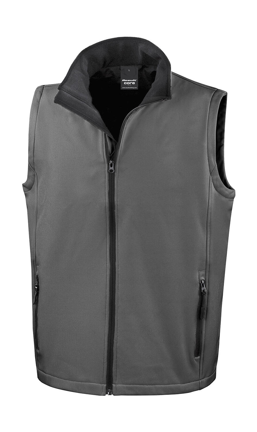 Colete Softshell Imprimível - 188 - Carvão/Preto