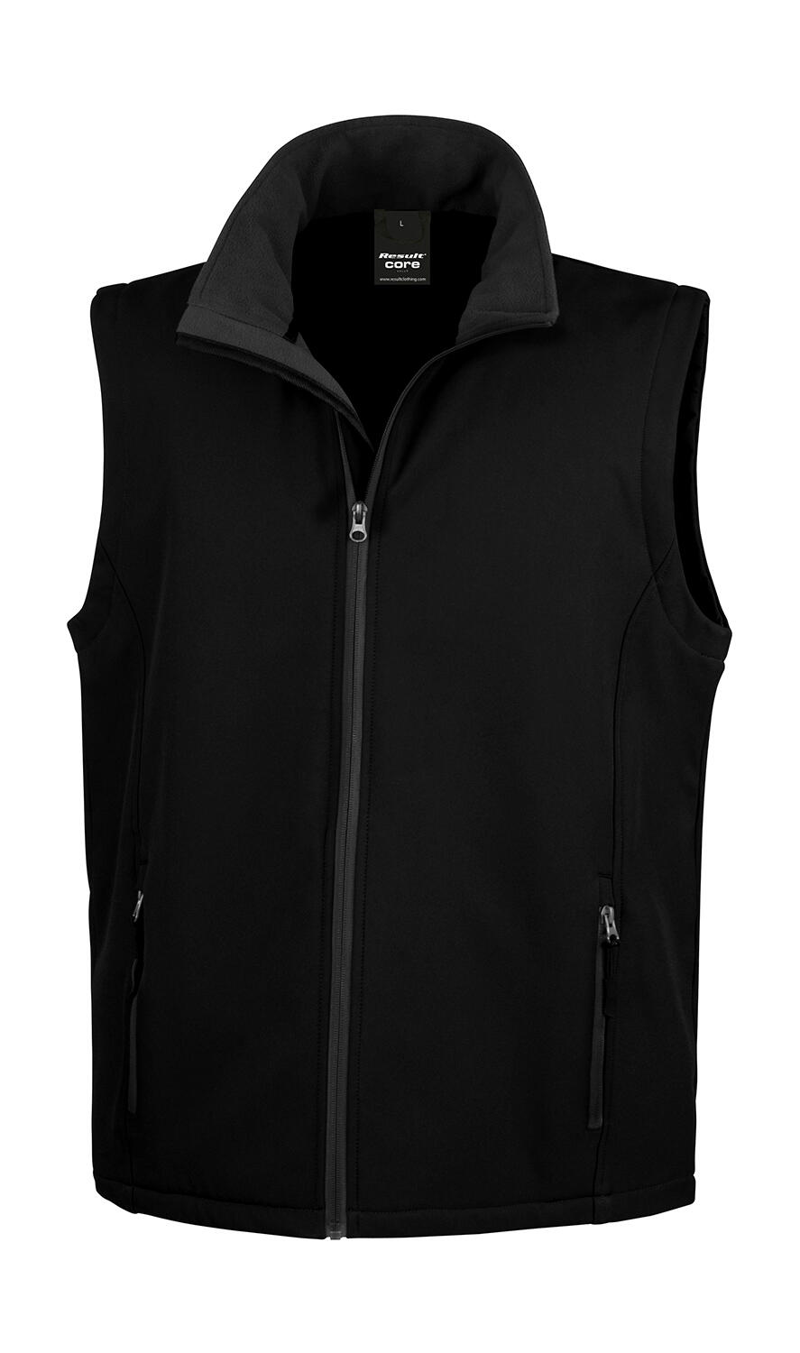 Colete Softshell Imprimível - 177 - Preto/Preto
