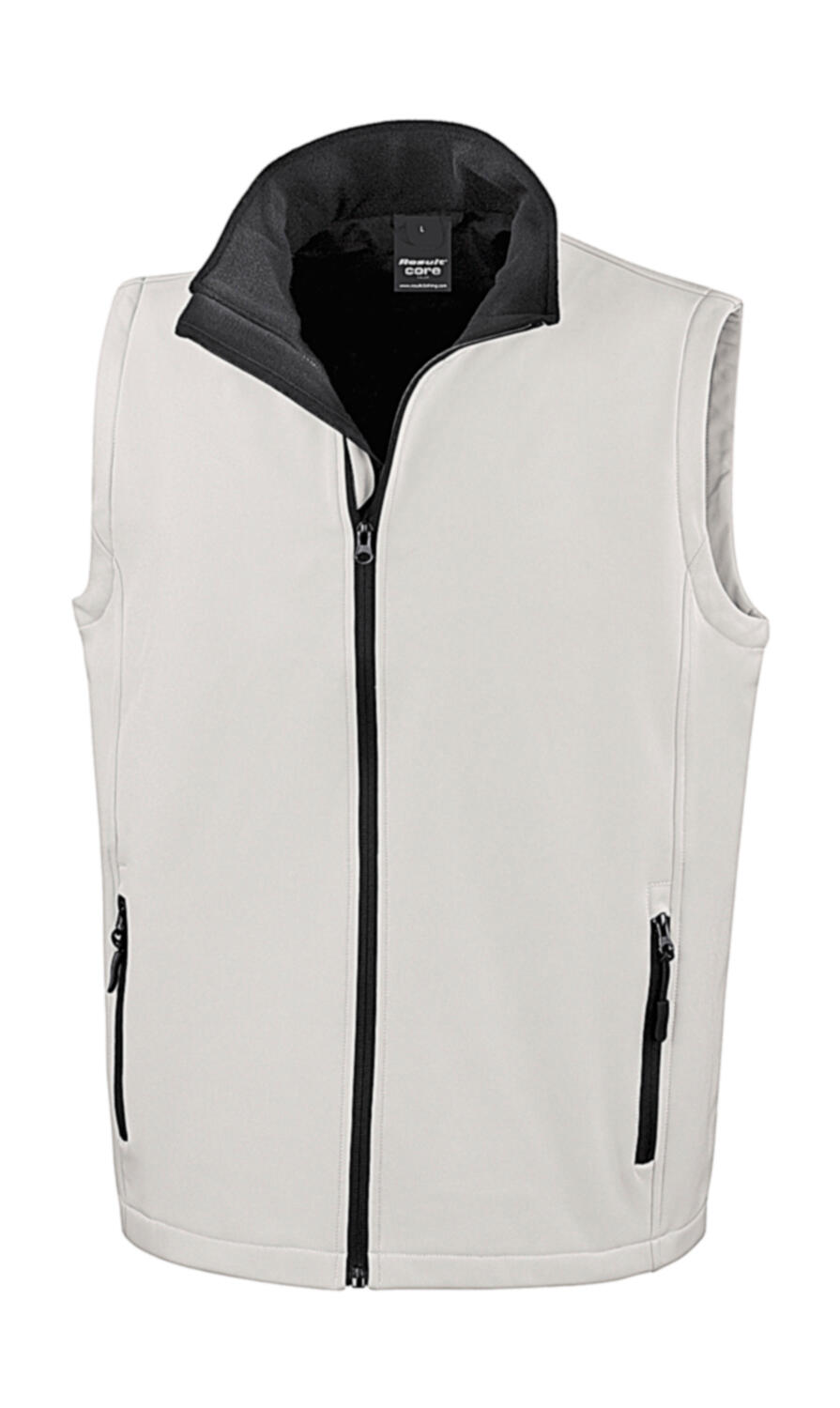 Colete Softshell Imprimível - 056 - Branco/Preto