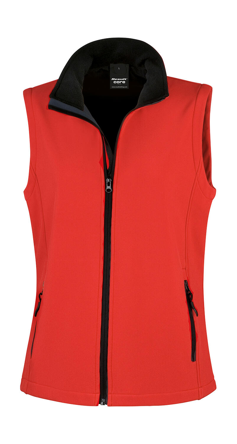 Colete Softshell Feminino Imprimível - RDBK - Vermelho/Preto