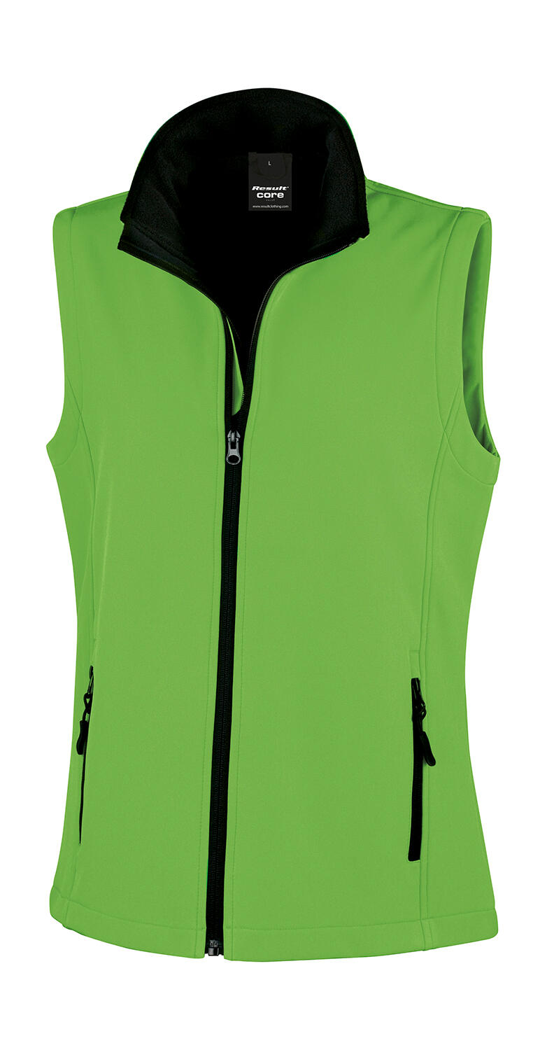 Colete Softshell Feminino Imprimível - GNBK - Verde Vivo/Preto