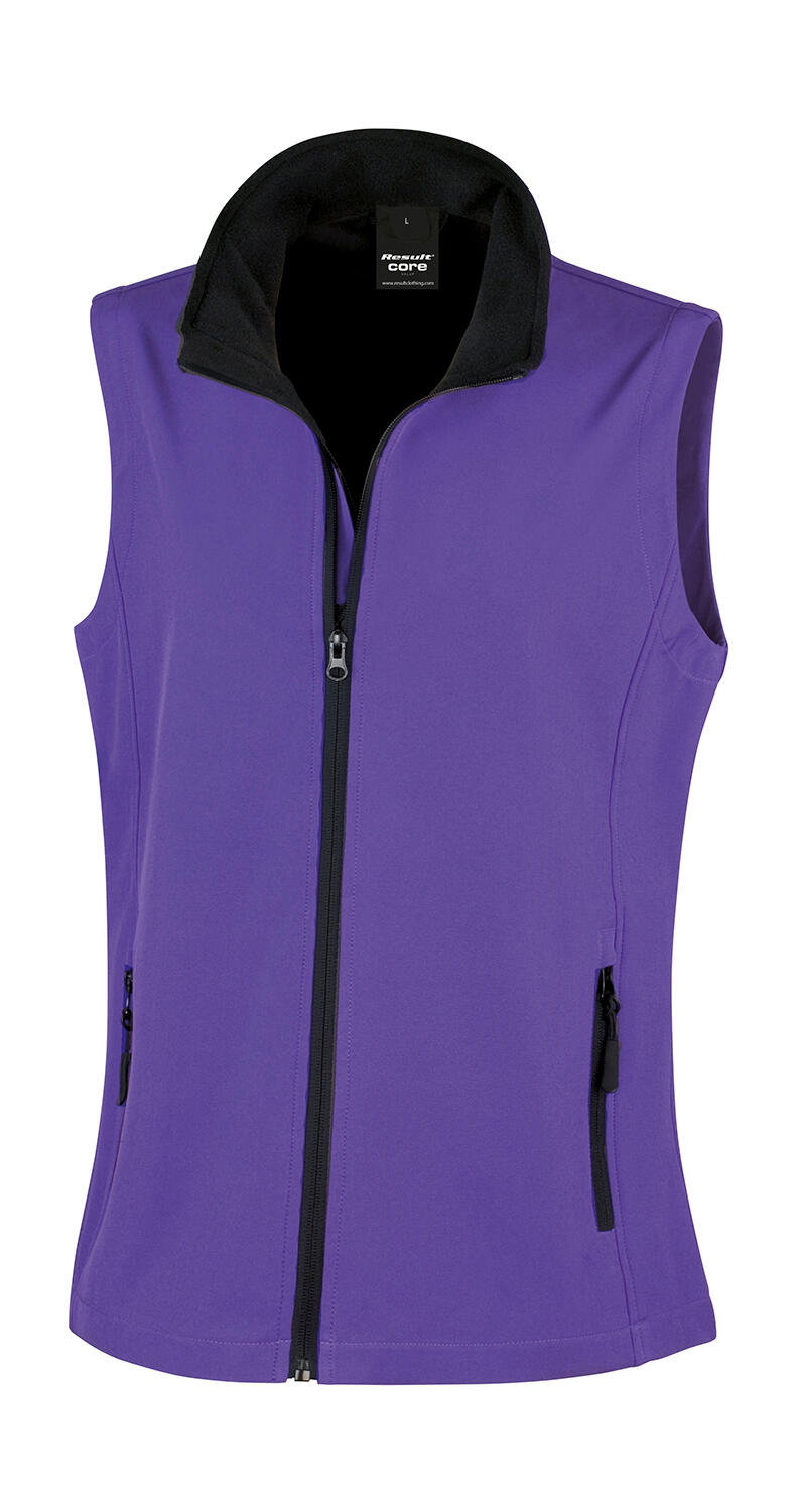 Colete Softshell Feminino Imprimível - 371 - Roxo/Preto