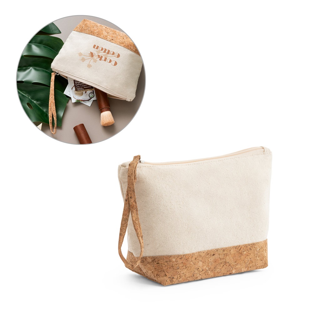 BLANCHETT. Bolsa de mão 100% algodão e cortiça.