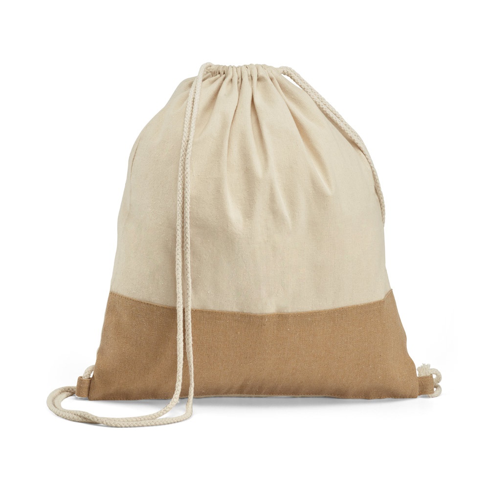 SABLON. Mochila com cordão 100% algodão (160 g/m²)