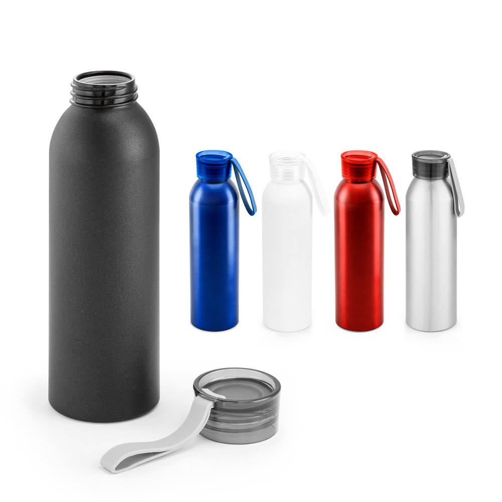 RIO. Garrafa de água de alumínio reciclado (100% rAL) com tampa de PP, 660 mL