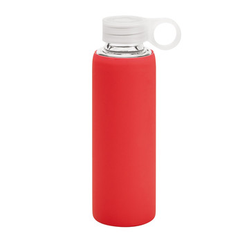 DHABI. Garrafa de água esportiva de vidro borossilicato de 380 mL - 105 - Vermelho
